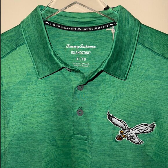 🏝 Tommy Bahama x Philadelphia Eagles IslandZone Polo Shirt – XL – NWT - Picture 5 of 8